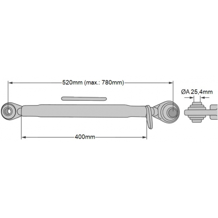 ŁĄCZNIK CENTRALNY CIĘGŁO ŚRUBA RZYMSKA URSUS C-360 M24x2 SM-G